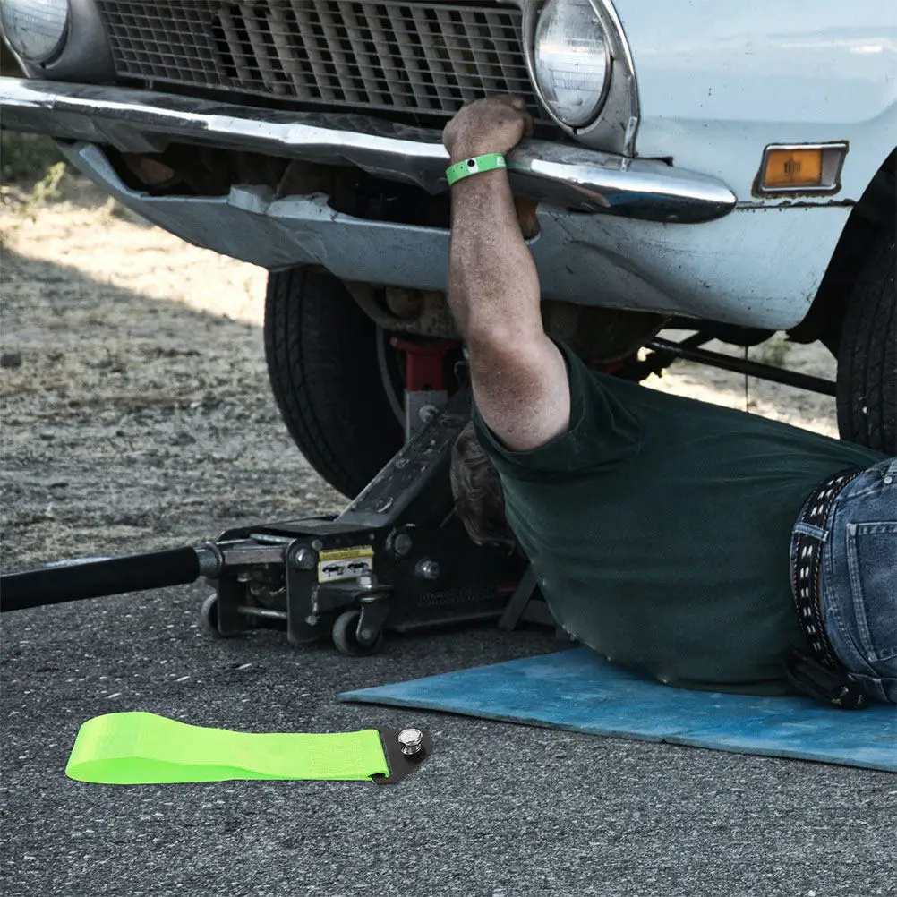2Pcs Tow Strap Decorative Tow Straps Universal Car Modification Accessories Easy Install Racing Car Towing Strap