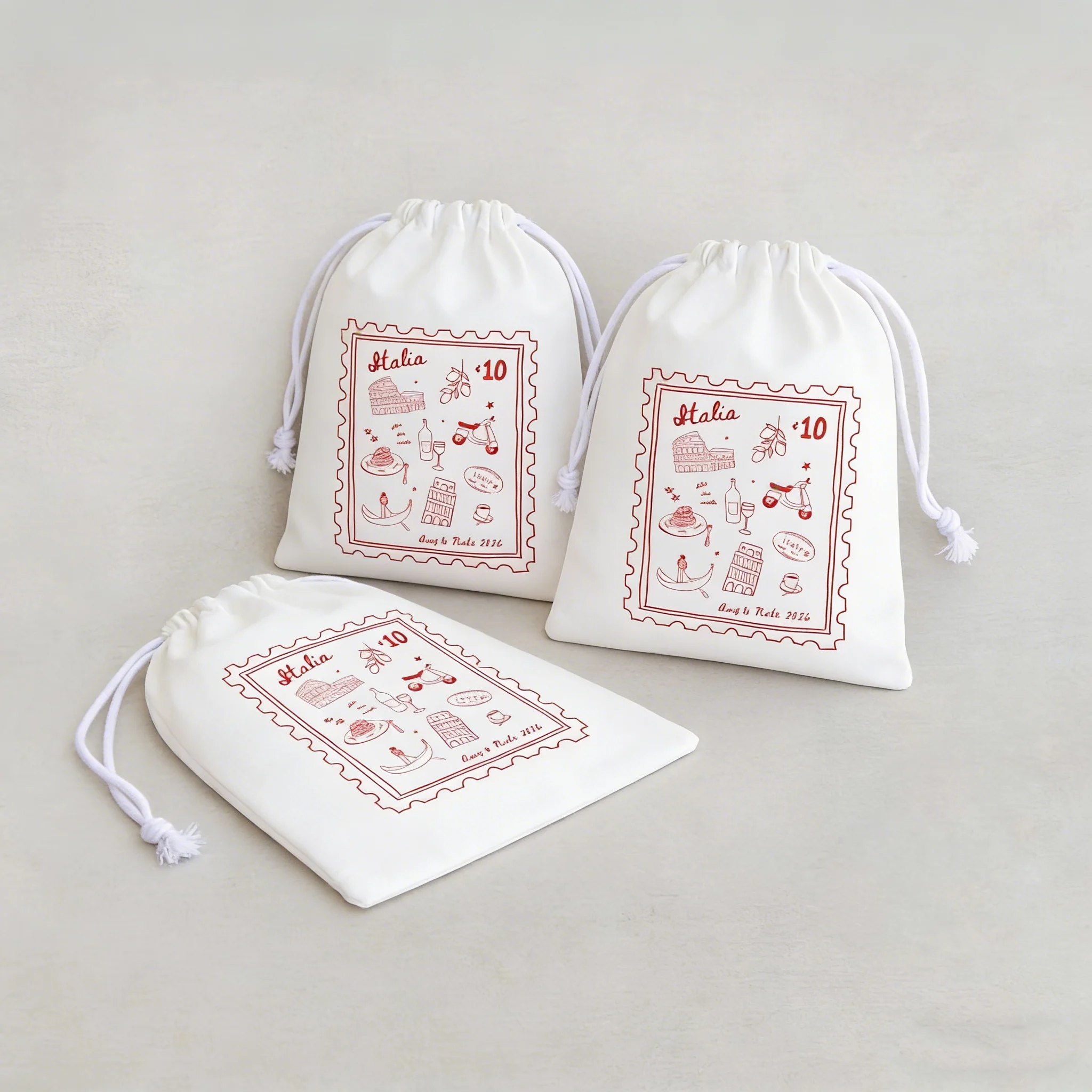 24pcs Italy Theme Bachelorette Favor Bags, Personalized Wedding Keepsake for Bride Tribe Celebrations