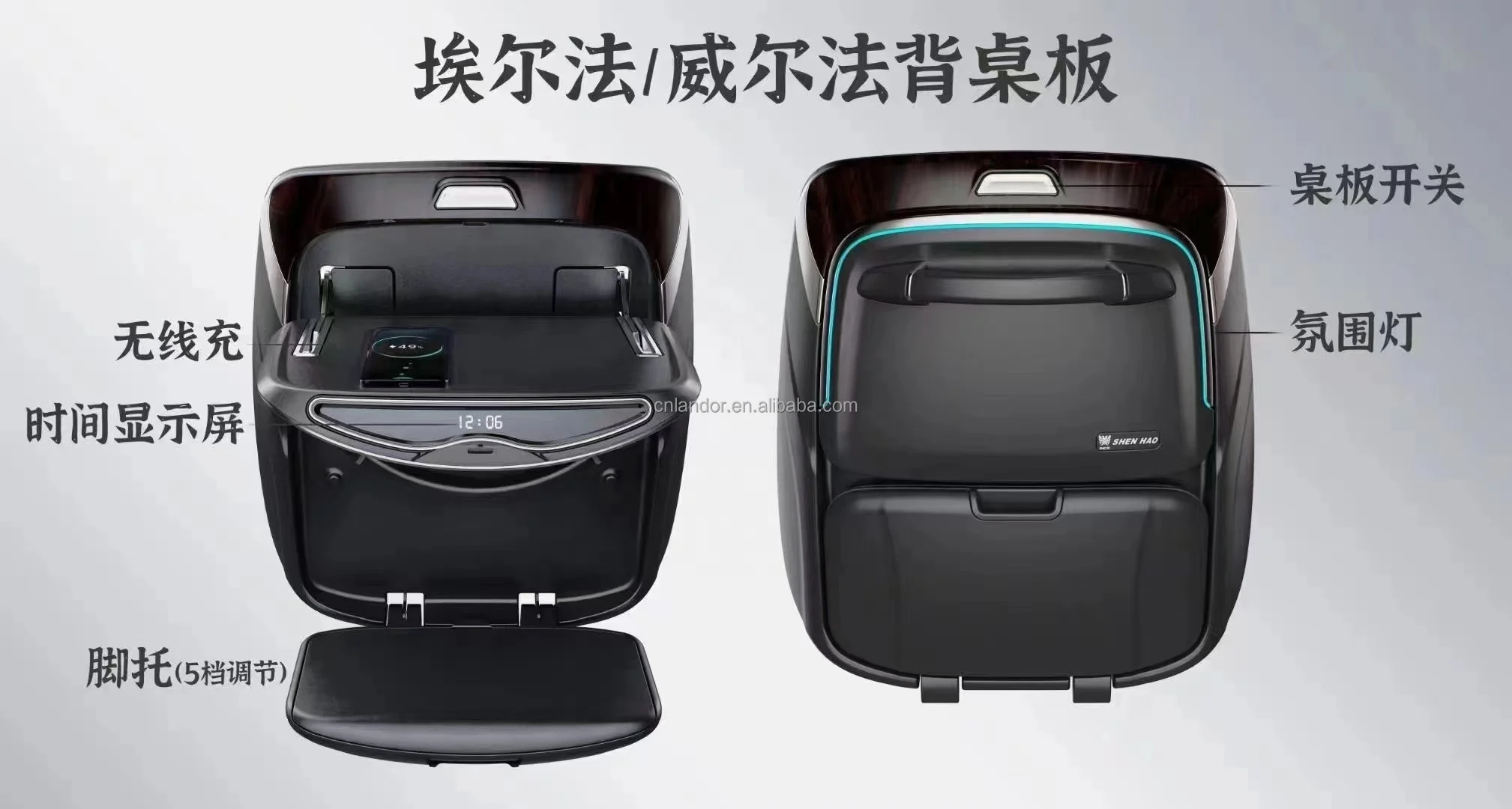 عالية الأداء 12 فولت السيارات المقعد الخلفي الجدول متعدد الوظائف المقعد الخلفي طاولة قابلة للطي لتويوتا ألارد Vellfire 2015-2021