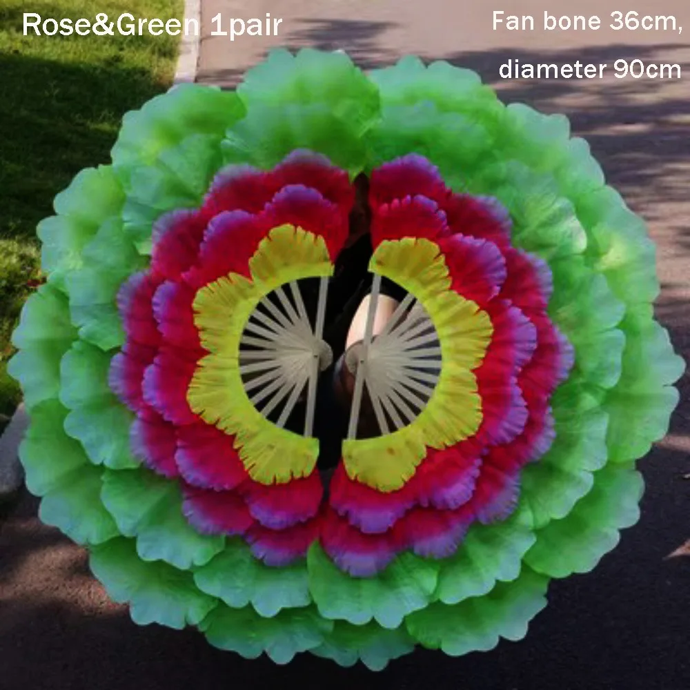 

80/90 см полускладной танцевальный веер, 4/5 слоев, квадратный танцевальный веер для детей и взрослых, 10 стилей, реквизит для клубных выступлений