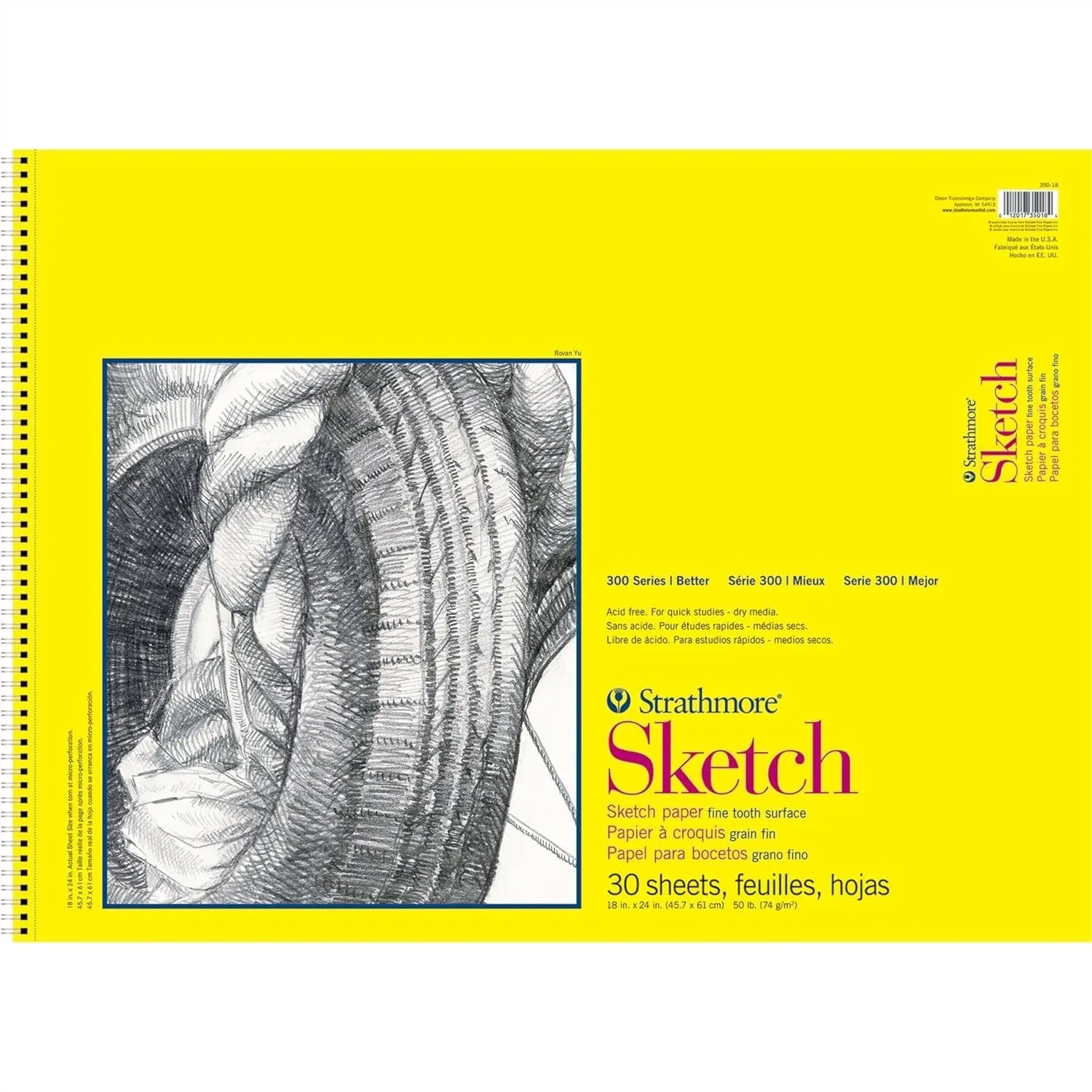 

Sketch Pad 18x24 inch 30 Sheets Side Wire, Student-Level Artist Sketchbook for Drawing Illustration Art Class, Reliable