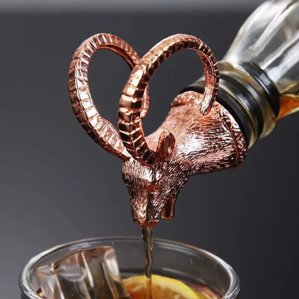 Cute Leopard/Lion/Antelope Head Wine Pourer Zinc Alloy Portable Wine Aerators Wine Dispenser Kitchen Accessories