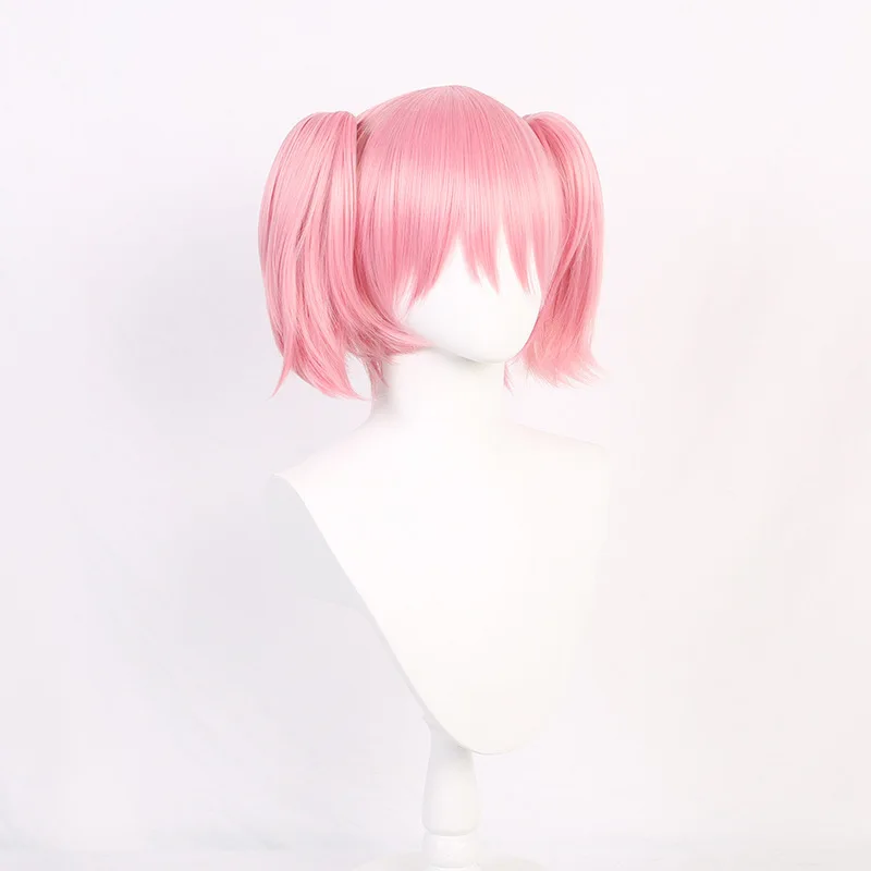A 10-Inch Magical Girl Cosplay Synthetic Wig With Pink Double Ponytails Is Suitable For Female Anime And Game Role-Playing