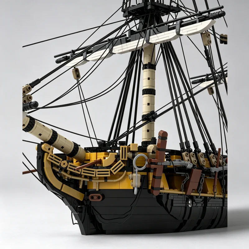 7917PCS MOC Pirates Frigate Medieval Model Building Blocks DIY Assembly Gifts for Adults Collection Desktop