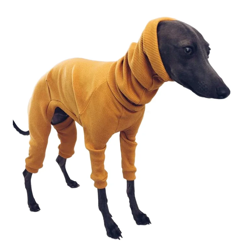 Turtleneck Big Dog Italian Greyhound Clothes Winter Overall for Dogs Rib Four-legged Pajamas Pet Sweater Jumpsuit for Large Dogs