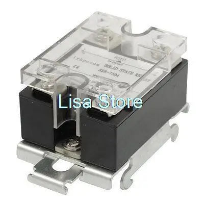 DC 3-32V Input 35mm DIN Rail Mount Solid State Relay SSR 75A SSR-75DA