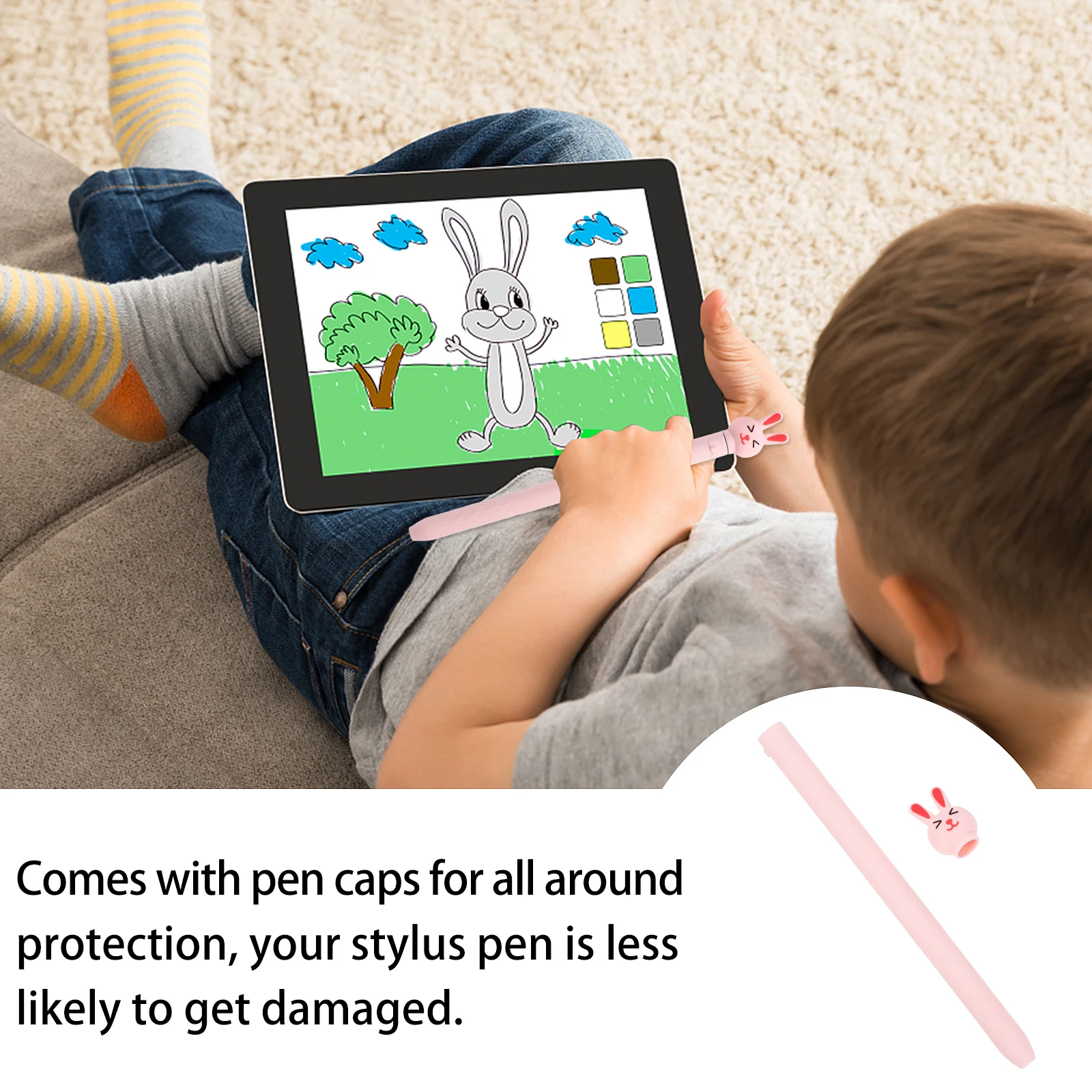 

Чехол для ручки, чехол для карандаша, силиконовый розовый защитный держатель для сенсорного экрана