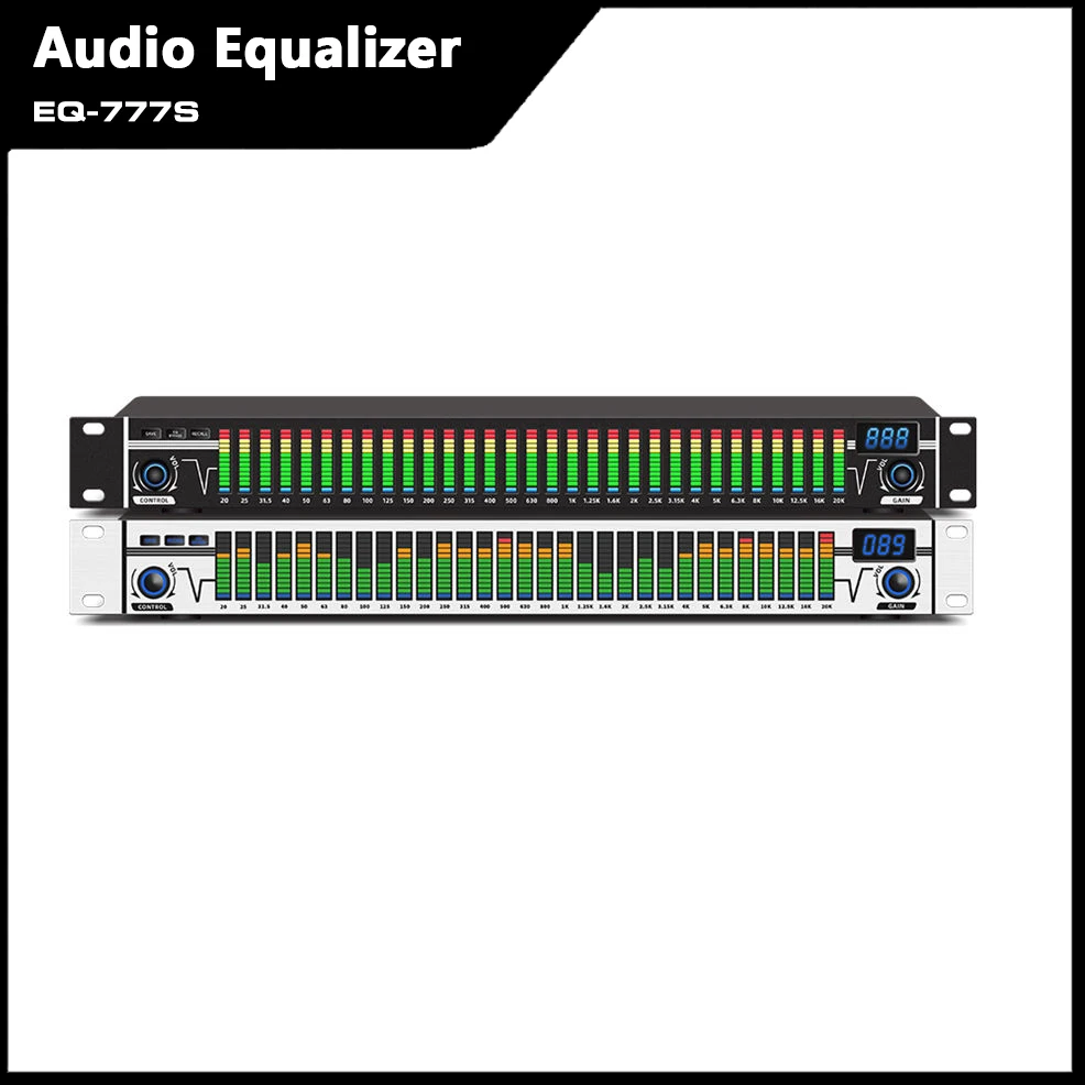 EIF EQ-777S Sound System For Stage Performance DJ Karaoke Dual Channel EQ-31 Band Graphic Equalizer Audio