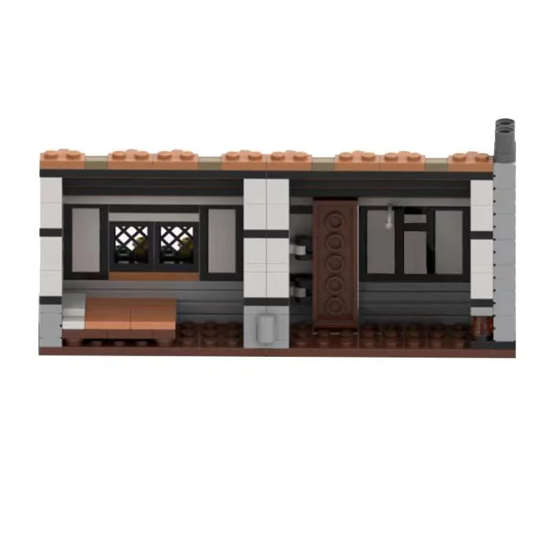 MOC 230PCS Street View Medieval Military Farmhouse Building Blocks Castle Lion Knight Castle House Toys For Kid Christmas Gift