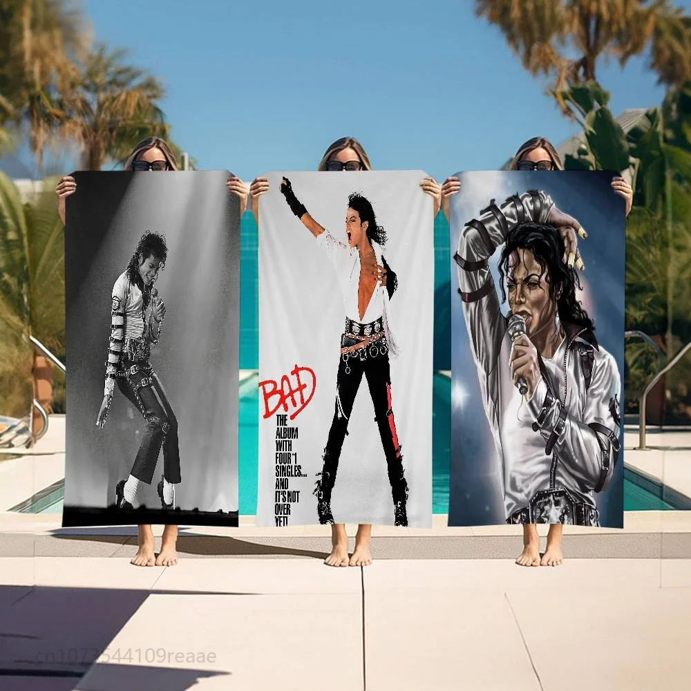 King Of Pop Michael Jackson Microfiber Soft Absorbent Bath Towel Decorative Cartoon Beach