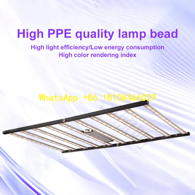 

IP66 Greenhouse Flower Planting Supplementary Light High-Rate Folding LED Plant Growth Lamp with Full-Spectrum Adjustable Light