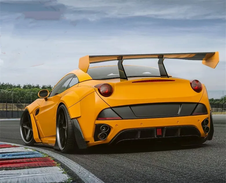 New for California Wide Body Kit Carbon Fiber Front Lip Diffuser Spoiler Hood-Clip-On Attachment Clips Retrofit Upgrade