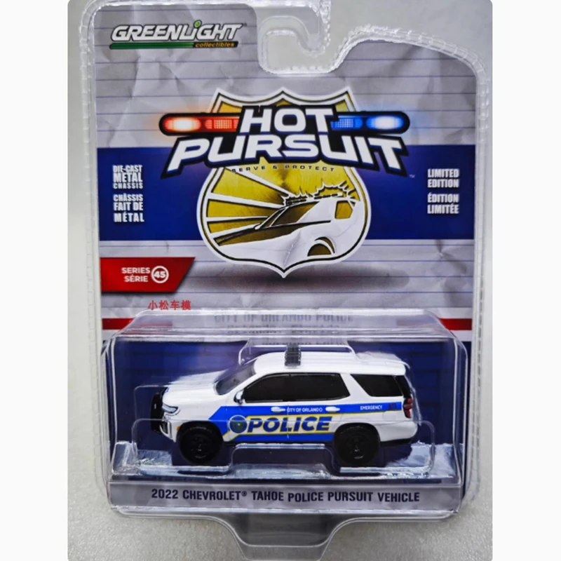 Greenlight-Modèle de voiture SUV en alliage, 1:64 2022, Tamangez Police Purfit, Vehicle, Leges Collection, Décoré, Cadeaux de vacances, Jouets