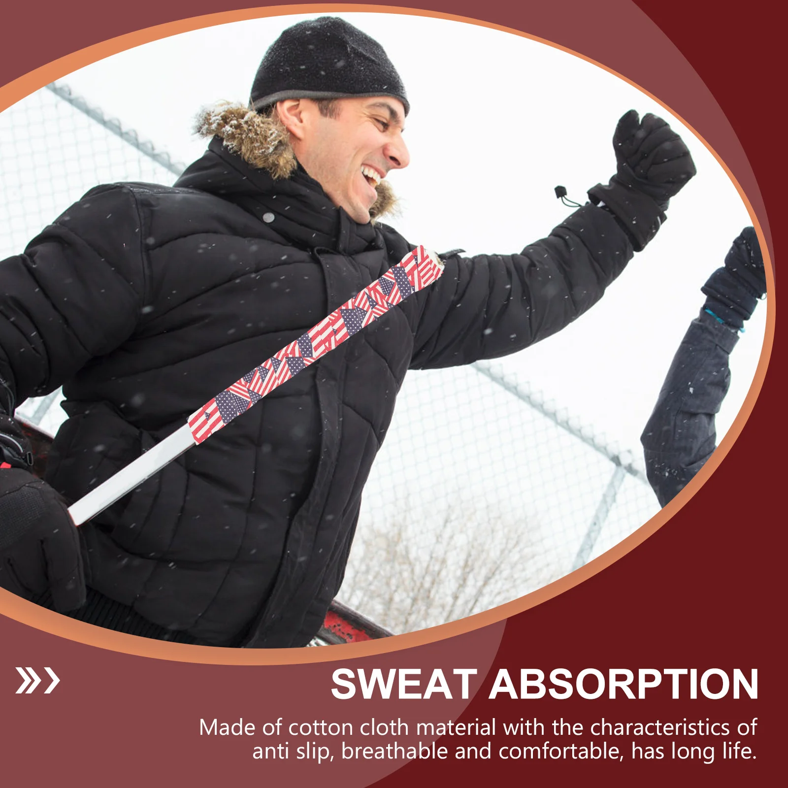 

1 Roll Hockey Racket Tape Waterproof Anti-Slip Cotton Cloth Breathable Sweat Absorption Cold-Resistant Ice Hockey Protective