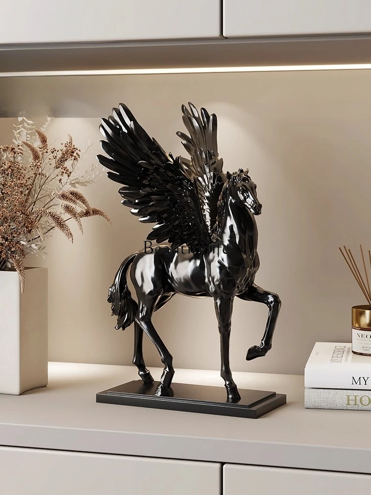 

Creative horse ornament Modern light luxury living room TV cabinet Home decoration Office decoration