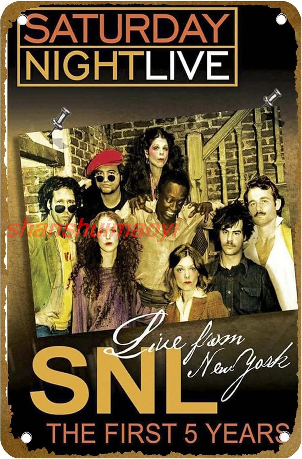 Saturday Night Live (1975) Poster Vintage Metal Tin sign Logo Family Club Bar Cafe Bedroom Art Wall Decoration Gift 8x12 in SHAN