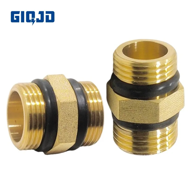 Brass Equal Diameter Double Outer External Thread 1/2 To 2