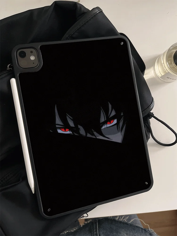 Dark Anime Boy Black Tablet Case Cool Manga Male Print For iPad Air 6/7/8 11