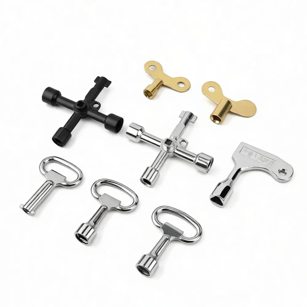 Portable Multifunction Cross Triangle Square Key For Elevator Control Cabinet Water Meter Plumbing Repair Maintenance Tool