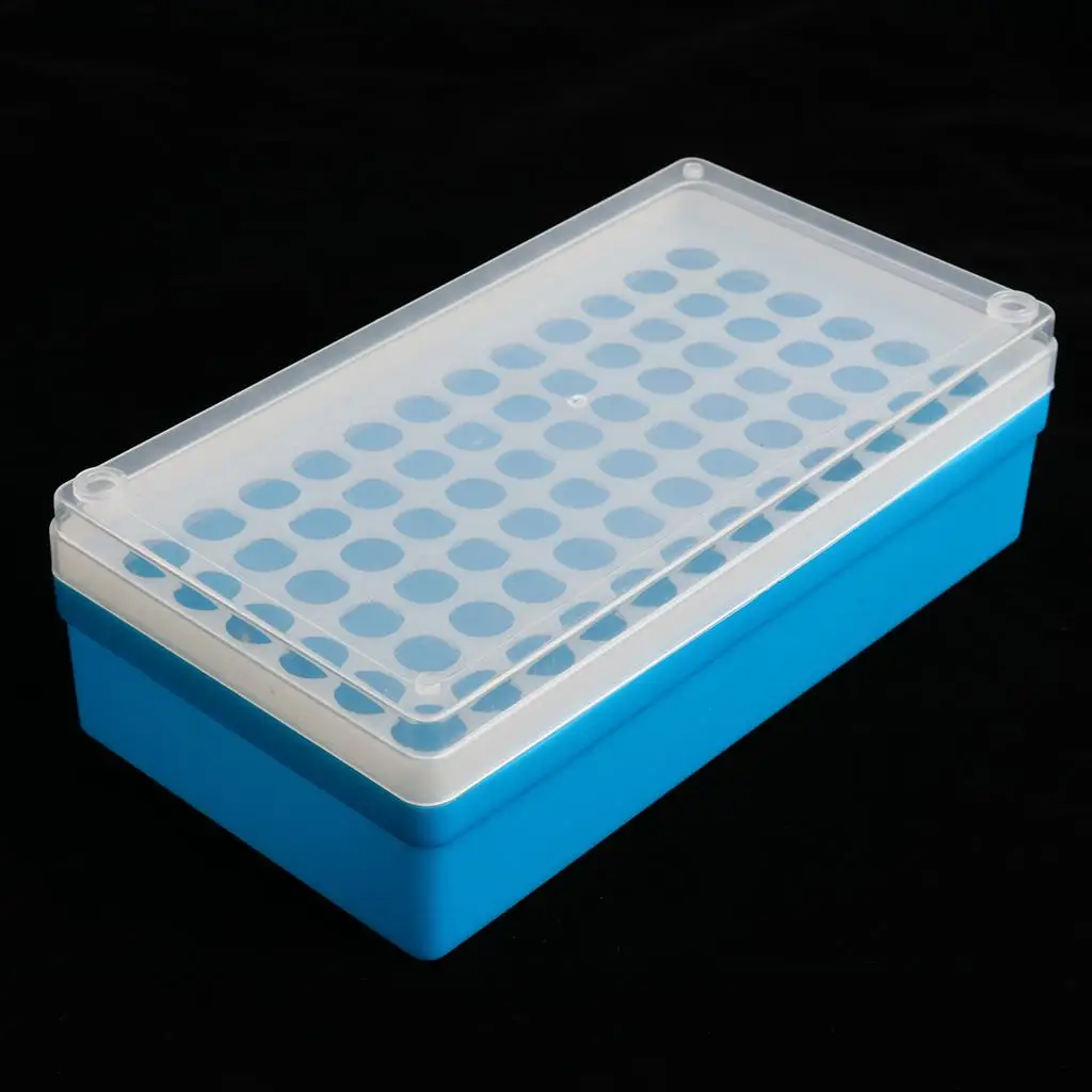 Blue Centrifuge Tube Storage Rack Modular Micro Tube Box for Laboratory Sample Organization 1.5ml 2ml