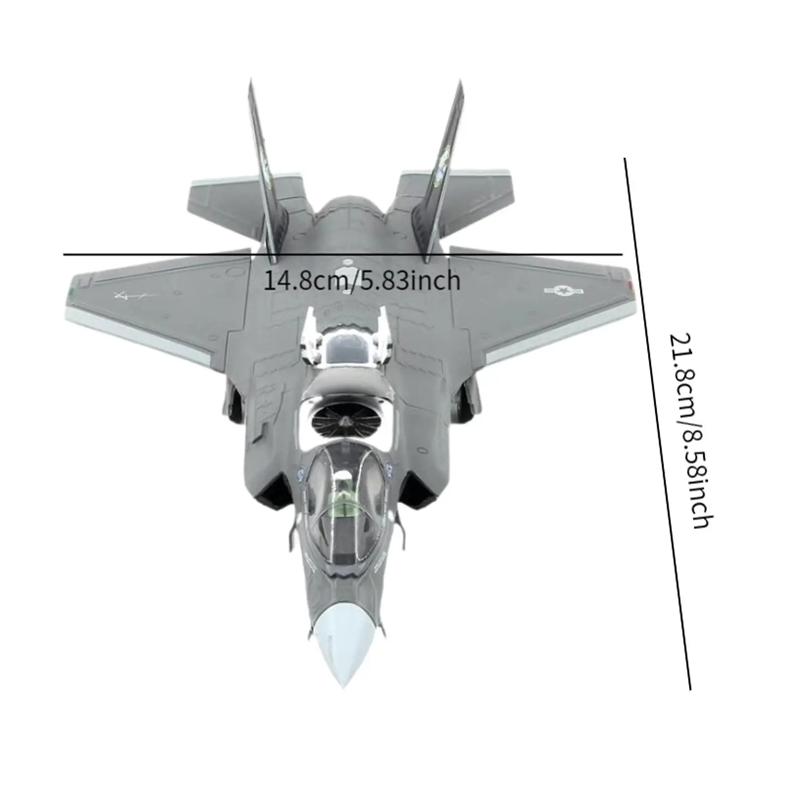 Ornamen Model tempur 1/72 F35B, koleksi logam campuran dekorasi meja simulasi