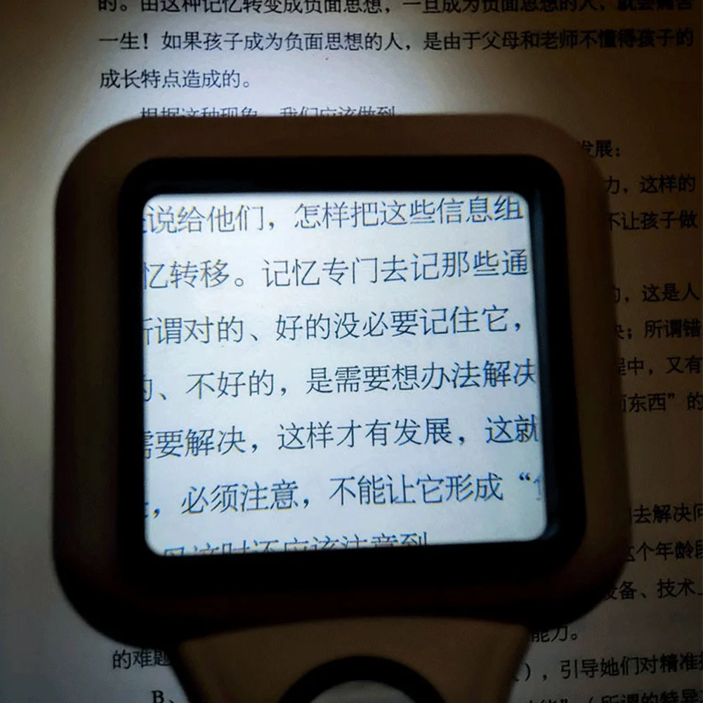 Handheld 5X 45X Lighted Magnifier with 3 LED+UV Lamp Reading Magnifying Glass Jewelry Banknote Inspection Magnifier