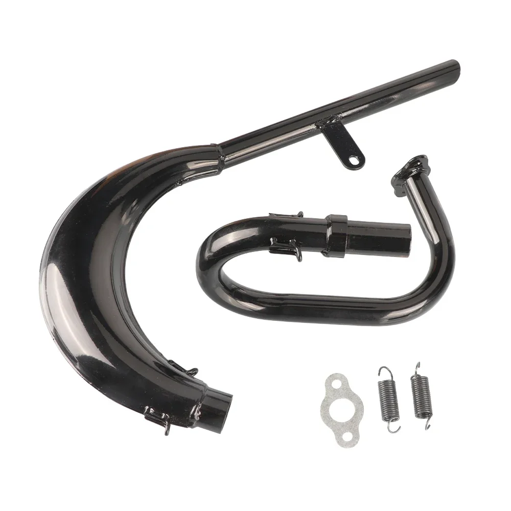 AliExpress NONE FDDY Exhaust pipe muffler black fit for 50cc 80cc 2 stroke bicycle gas engine curved exhaust pipe motorcycle parts
