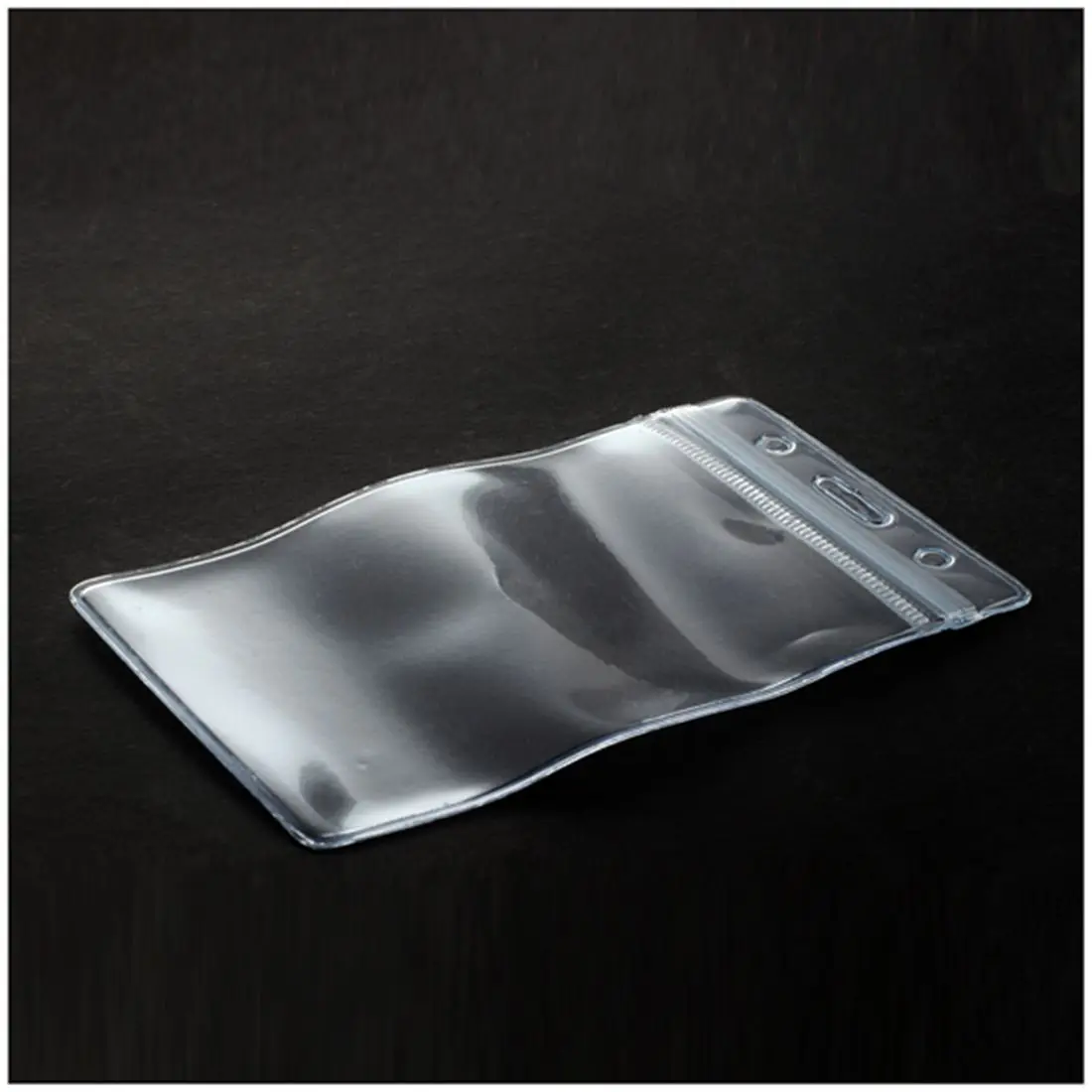 50 Pcs Clear Plastic Vertical Name Tag Badge ID Card Holders