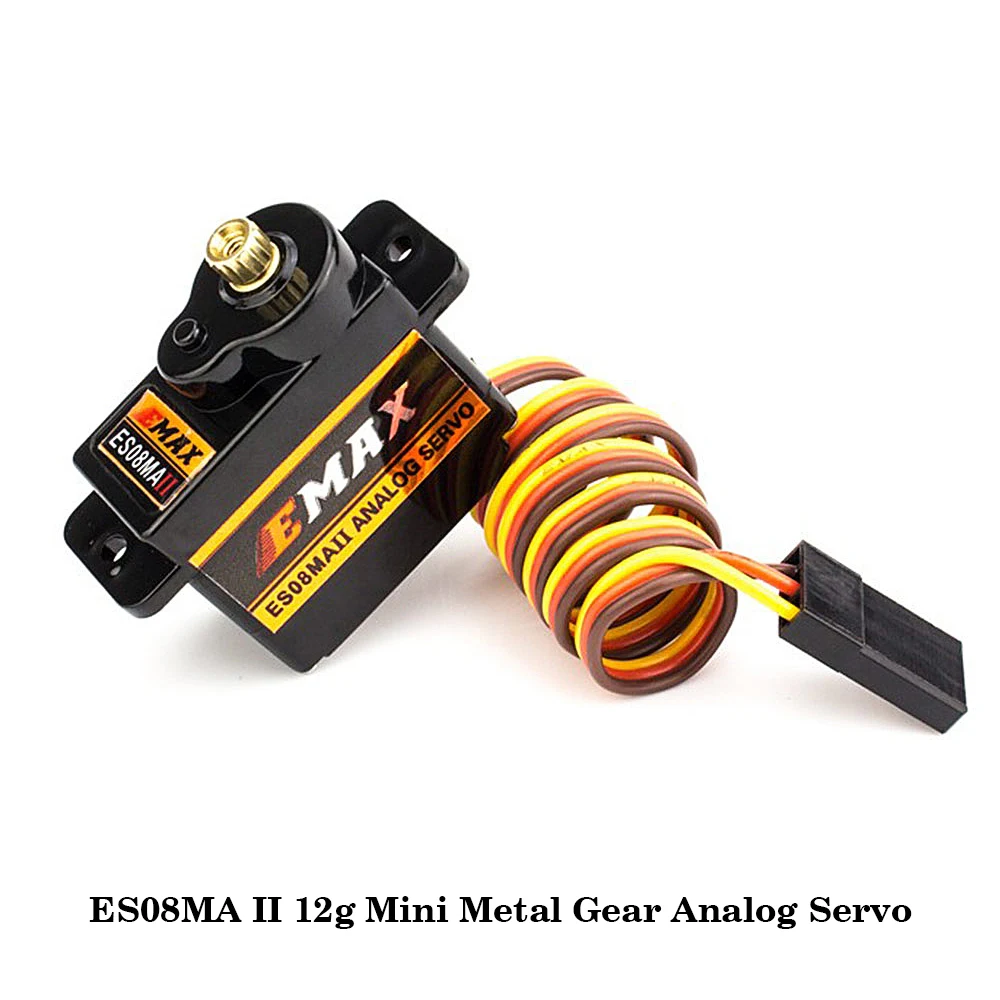 ES08MA II 12g Mini Metal Gear Analog Servo / ES08MD II 13g Mini Metal Digital Servo For RC Plane FPV Drone Racing by RC FPV