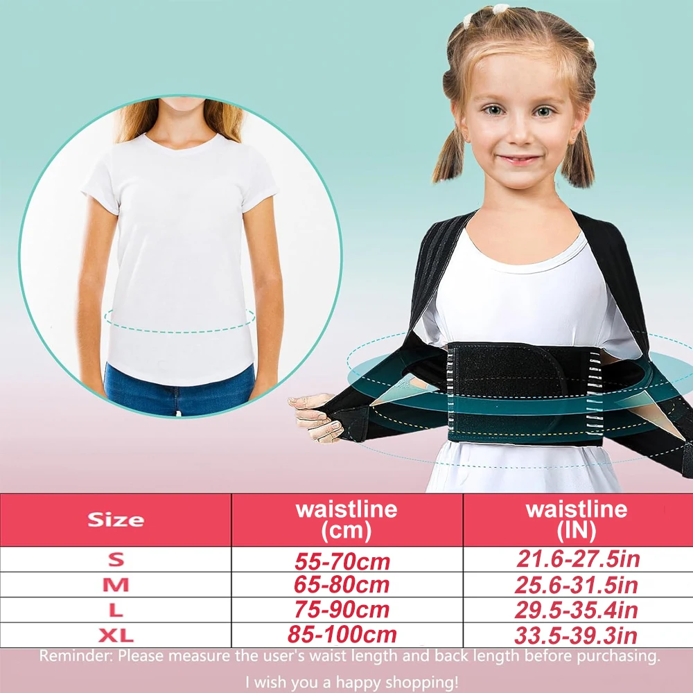 Adjustable Teens Children Posture Corrector Back Support Belt Kids Orthopedic Corset for Spine Back Lumbar Shoulder Braces Belt