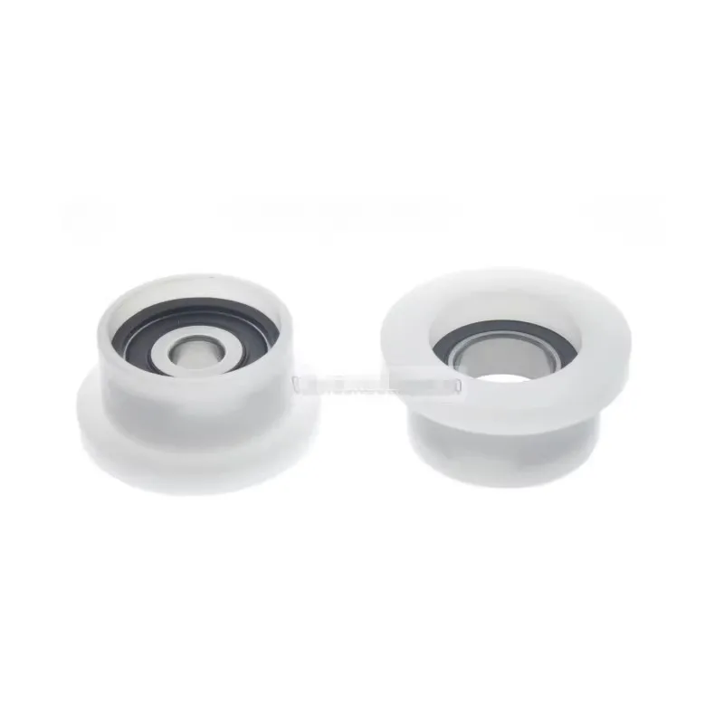 1pcs 8*38*18mm T-shaped Flange Guide Wheel With Snap Ring, POM Single Side Track Wheel