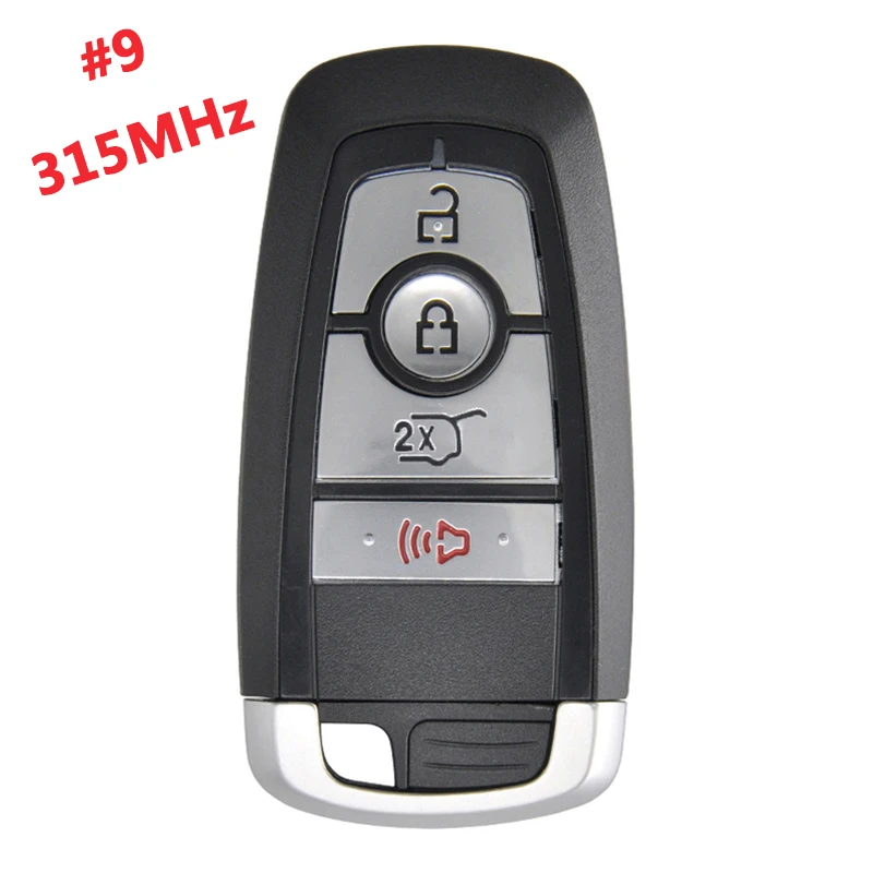 AK018103 #9 315/434MHz Aftermarket For Ford 15K601 Smart Remote Key 3+1 SUV Button 49 Chip PN JL1T-15K601-AB FCCID M3N-A2C931423