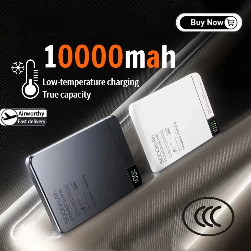 

10000 мАч PD22.5W Магнитный беспроводной PowerBank с цифровым дисплеем Быстрая зарядка Внешняя батарея для Magsafe для iPhone Samsung XIAOMI