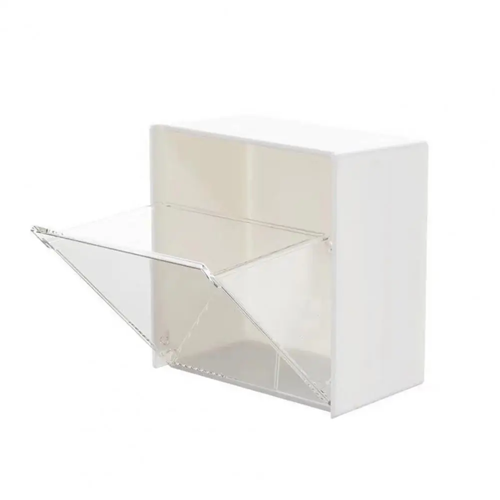 1 Set Storage Case Practical Wall Mounted Sundries Storage Case Beveled Opening Transparent Storage Case Home Supplies