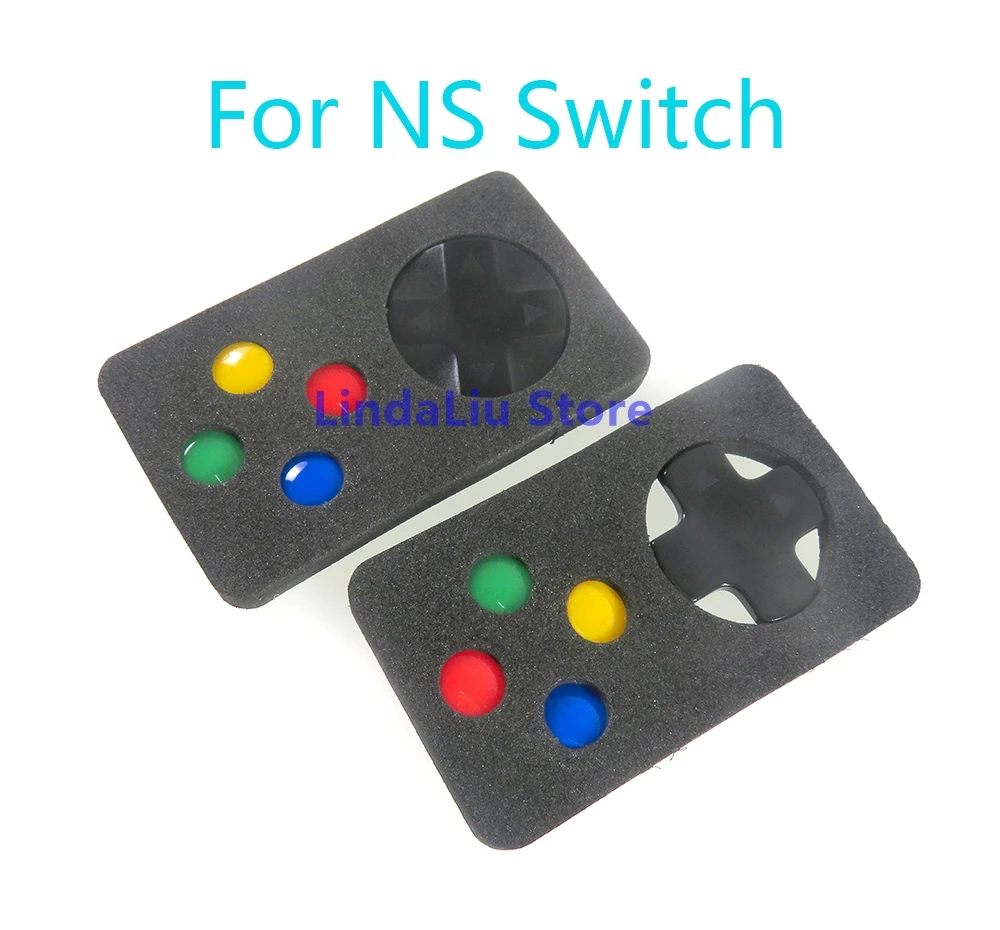1set D-pad Bewegen Kreuz Richtung Taste ABXY Schlüssel Aufkleber Joystick Thumb-Stick Grip Cap Abdeckung Für nintend Schalter Haut Fall