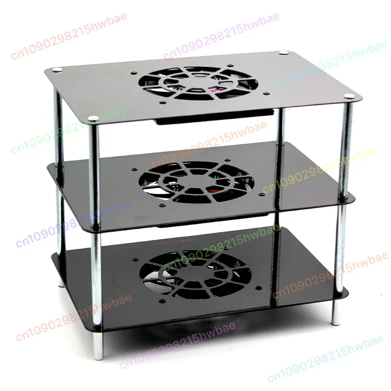 راوتر لاسلكي المبرد مودم بصري واسع النطاق IPTV TV Set Top Box Cooling Fan Rack #1