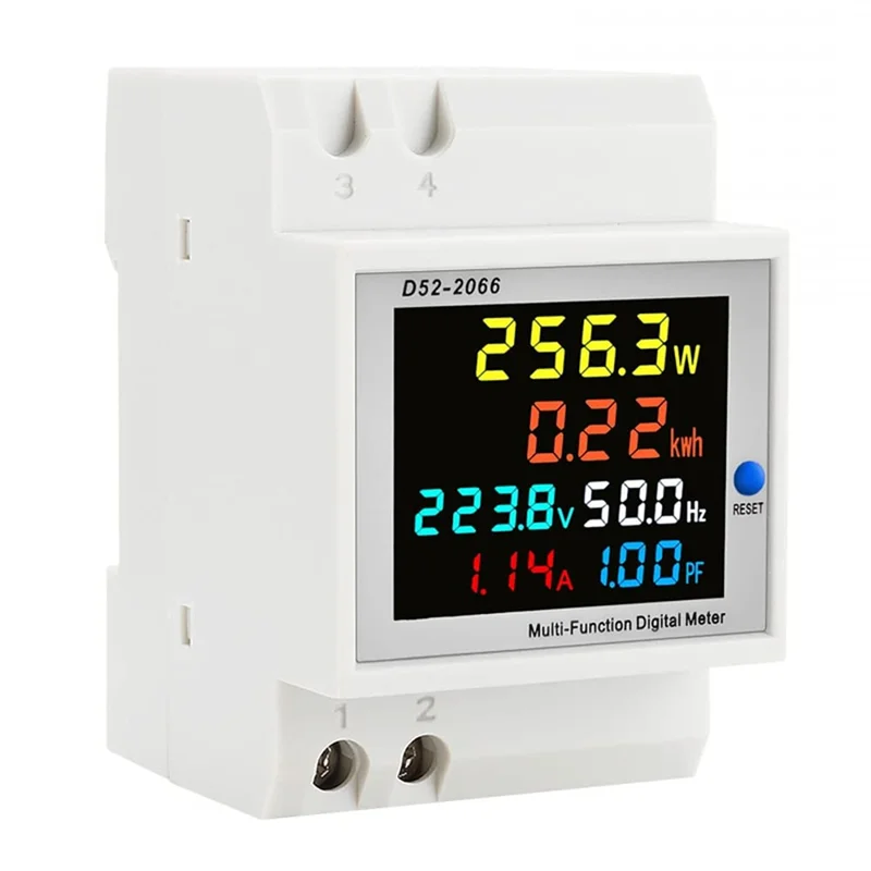 Digital Single Phase Energy Meter Tester Power Usage Monitor AC110V 40V-300V100A Frequency Power Factor Meter Multimeter
