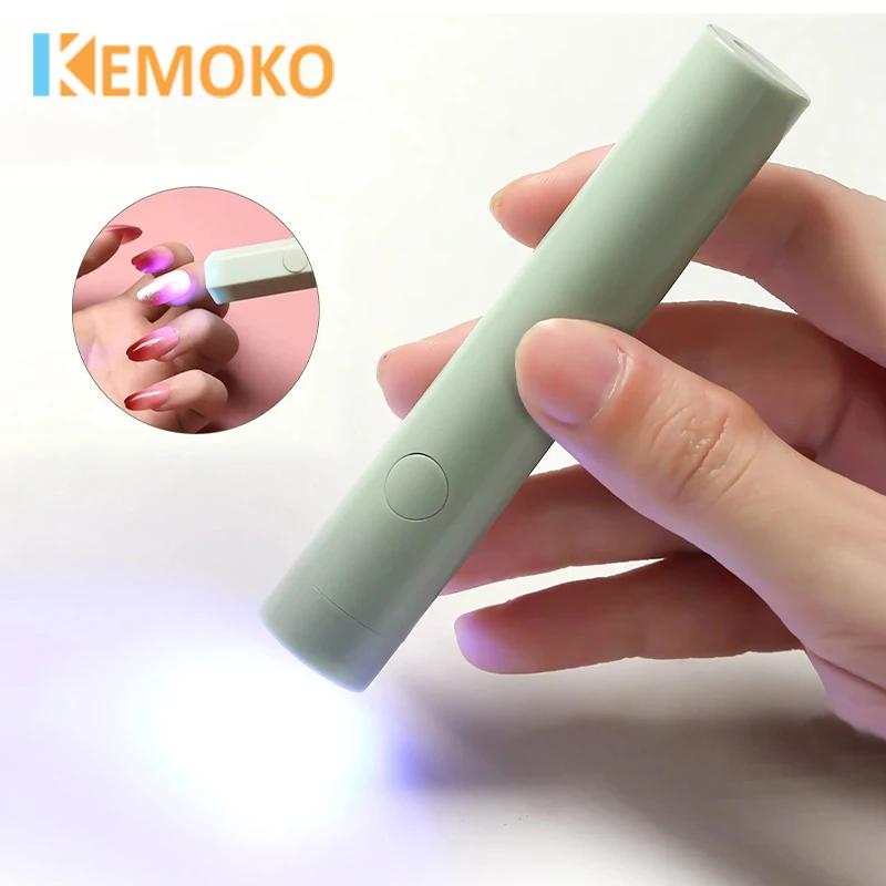 LED Nail Lamp Mini Flashlight Pen USB Portable Handheld Mini Nail Lamp For All Gel Polish Quick Dry Nail Dryer Machine