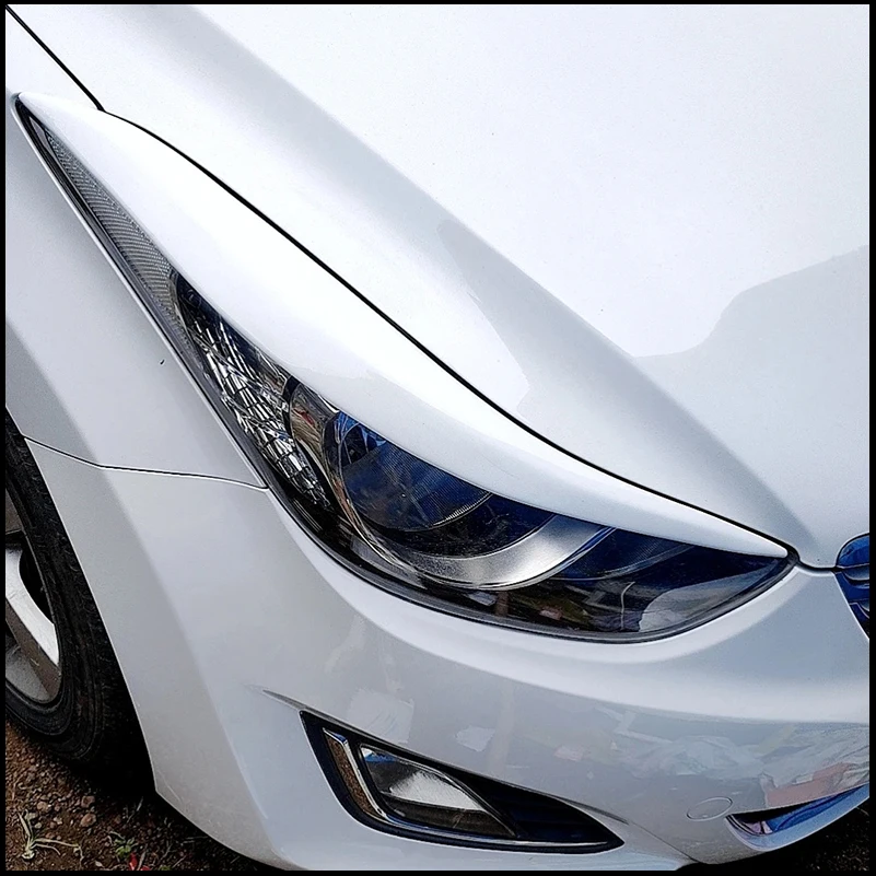 Car styling For Hyundai Elantra 2011-2015 Headlight Eyelid Eyebrow Decorate Cover Sticker Trim Strip Auto Parts Accessories