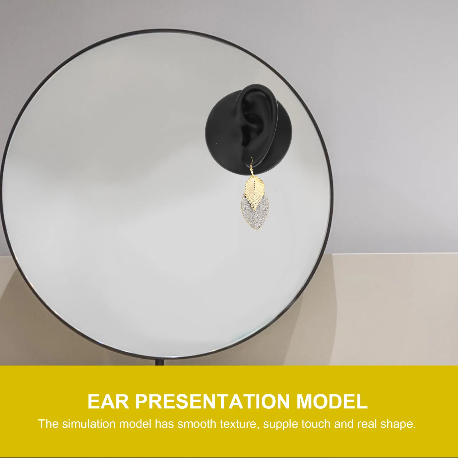 Silicone Ear Piercing Practice Simulation Human Ear Features Prop Display for Nursing Student Training