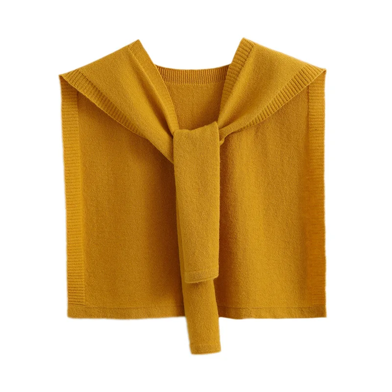 100% Merino Wool Shawl Women Sweater Spring Autumn Winter Preppy Style Knitted Shawl Scarf Warm Casual Solid Wool Shawl Clothes