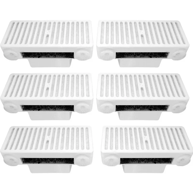 

6 Pack T-Shaped Filters Replacement Pet Water Filter, Refill Compatible with Pioneer Mini Vortex and Swan Pet Fountain