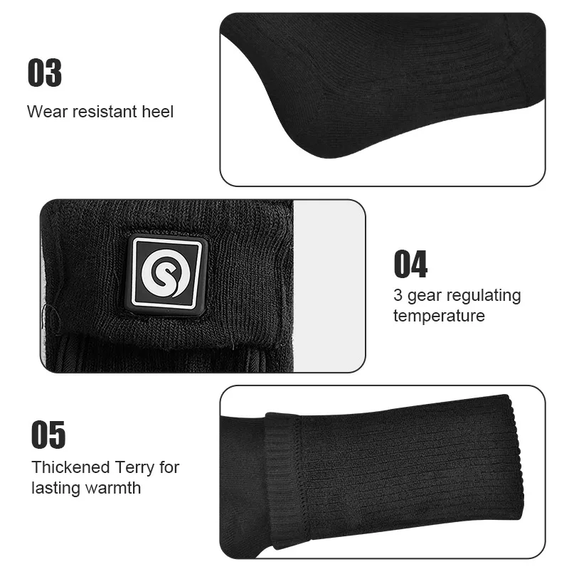 Savior Heat Battery Electric Heated Socks For Men Winter Warm Outdoor Sports Rechargeable Thermal Socks Foot Women For Cycling