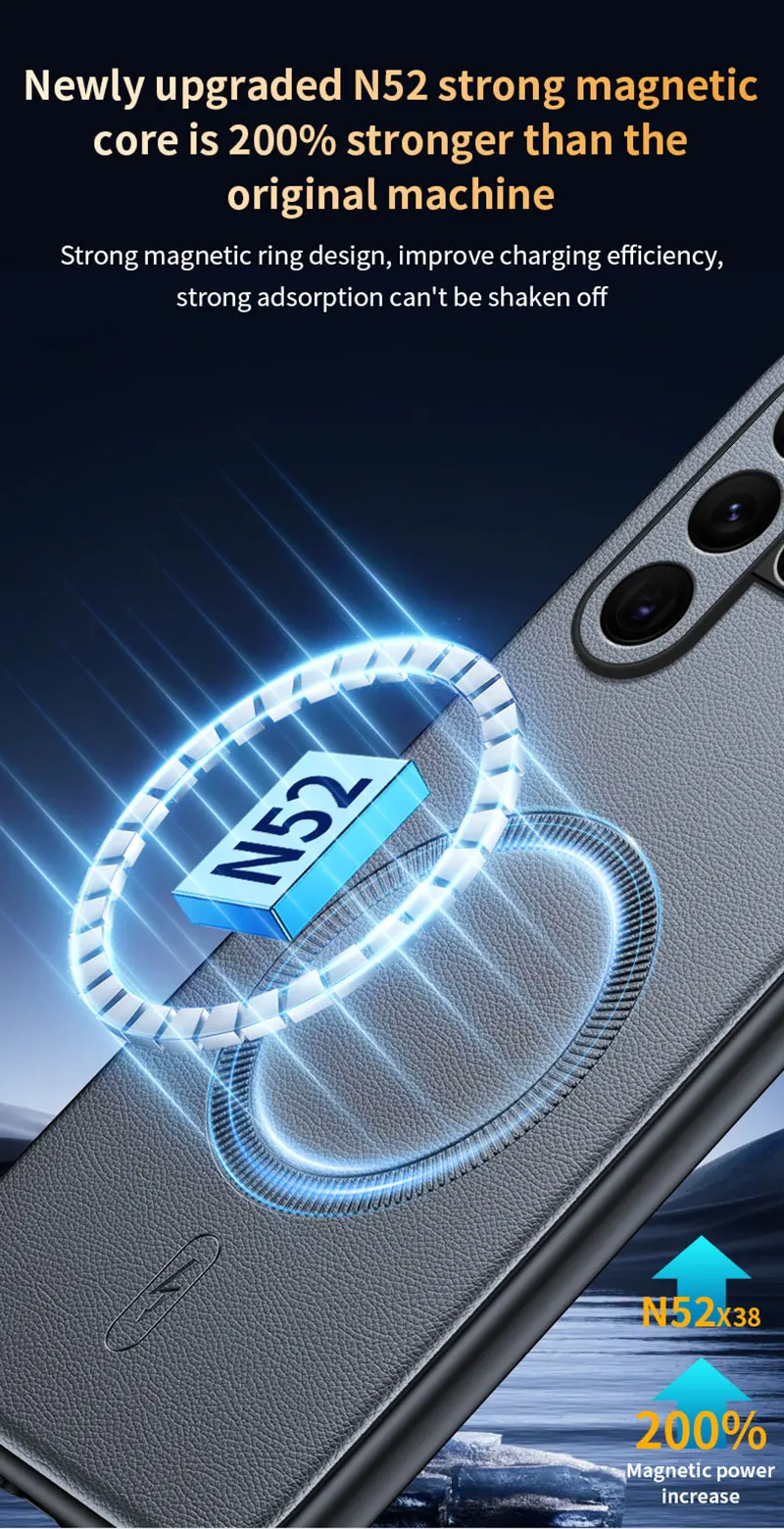 Für Samsung Galaxy S26 Ultra Hülle Magnetische Leder-Schutzhülle für Samsung Galaxy S26 Ultra Anti-Fingerabdruck Rutschfeste PC+TPU – Detail 9