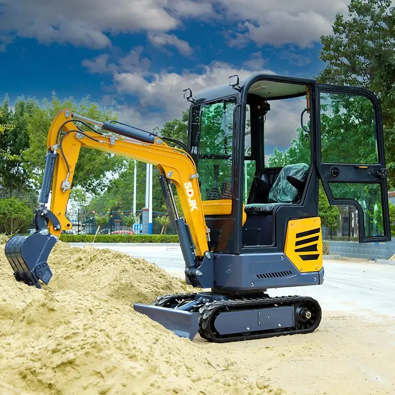 Miniexcavadora China de 3,5 toneladas con certificación de fábrica, 1 tonelada, 2 toneladas y 3 toneladas para mini ensacadora hidráulica personalizable con cabina cerrada