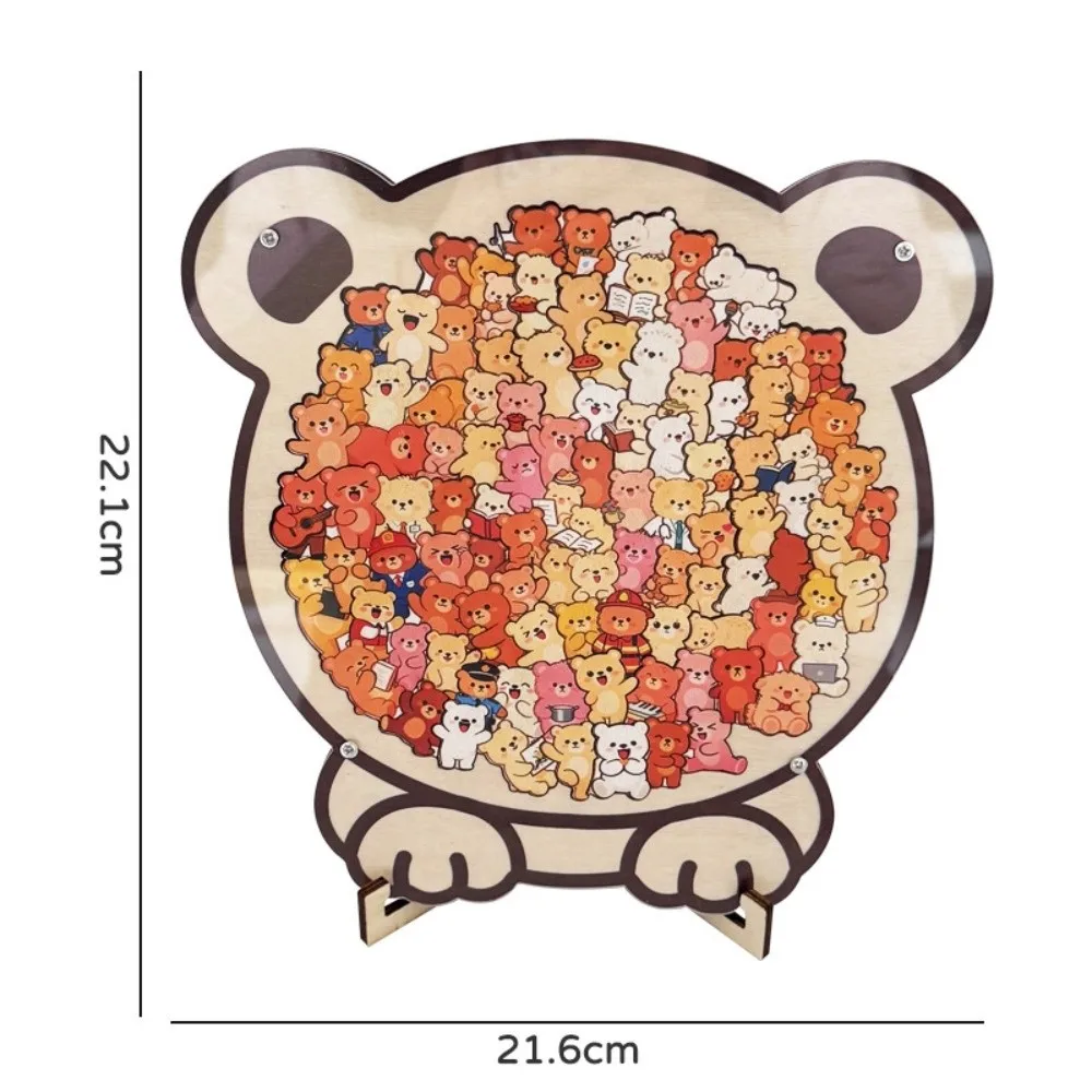 

Cartoon Wooden Puzzle Toy Fun Educational Toys Puppy Cat Shaped Puzzle Toys Animal Dog Cat Bear Theme