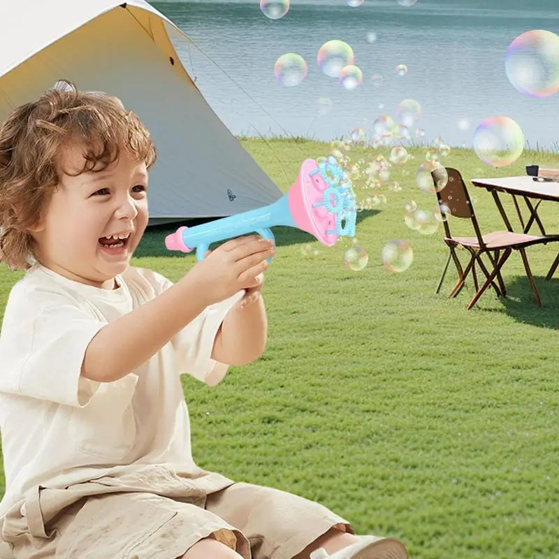 Bubble Blower Wand Kids Bubble Wand Maker Toy With Solution Fun Summer Bubble Blower Toys Trumpet Bubble Blower For Children