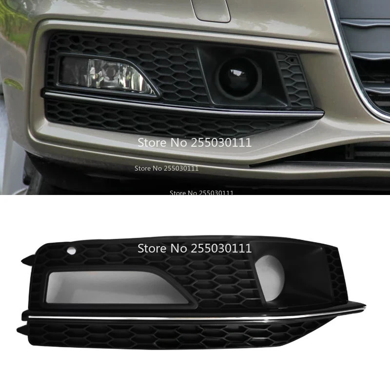 Image of Rechter Nebelscheinwerfergitter für Audi A4 S4 S-line Sline 2013–2016, Frontstoßstange, Nebelscheinwerfer, Grillabdeckung mit ACC-Loch, 8 K 0807682 N