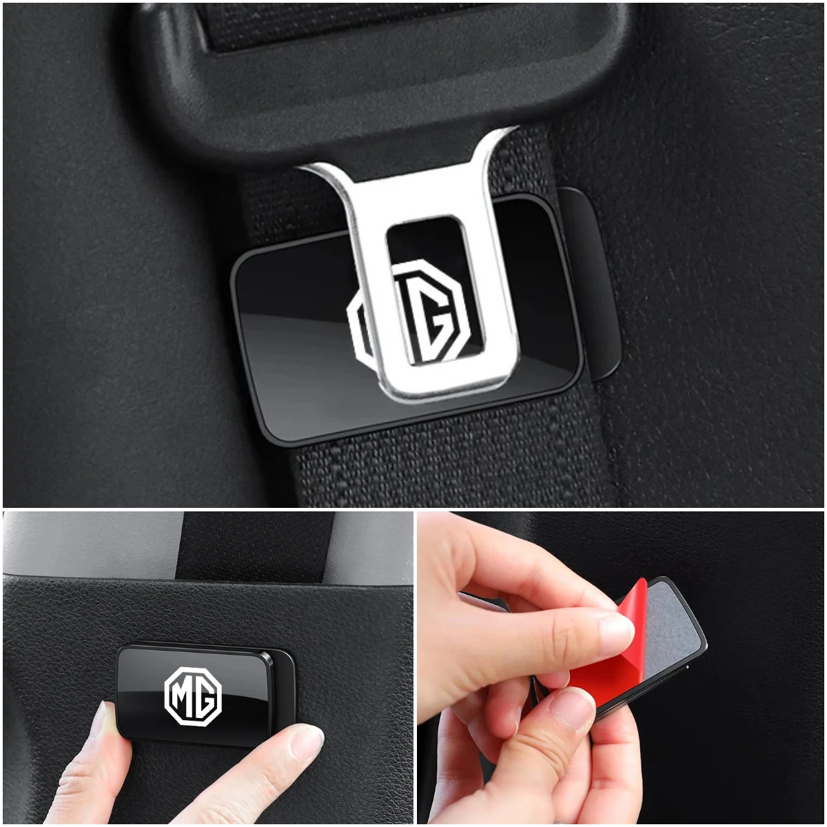 Magnetic Car Seat Belt Limiter Fixed Fastener Safety Positioning Clip Auto Interior Part For MG ZS MG4 EV MG HS MG3 MG5 EV Marve
