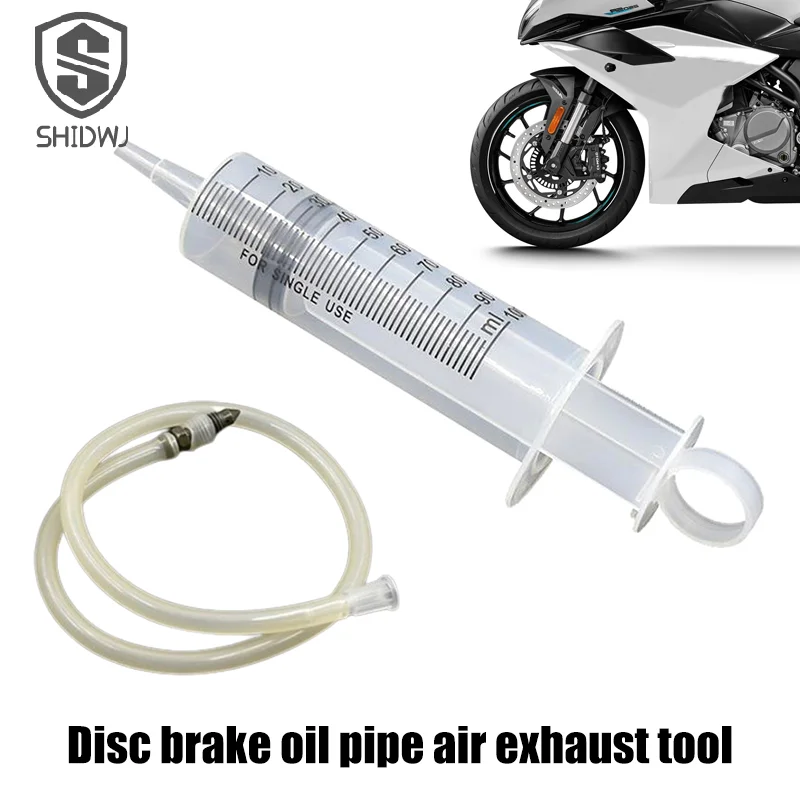 

1Set 100ML Motorcycle Disc Brake Hose Air Bleeding Tool Hydraulic Fluid Brake Pump Caliper Repair Vacuum Injector Repairs Tools